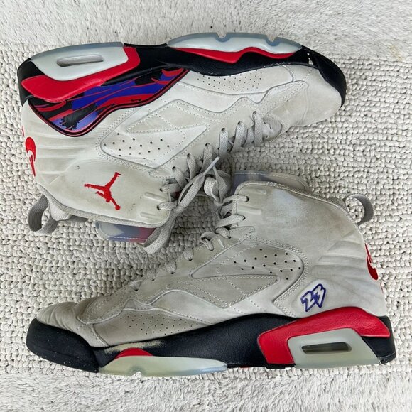 Jordan MVP 678 Shoes Mens 10 Natural Dark‎ Gray Grey Red Basketball Sneakers main image 14